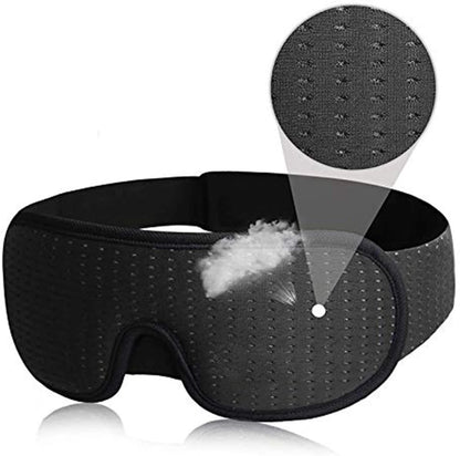 3D Sleep Eye Mask – Soft Padded Blockout Blindfold for Comfortable Sleep