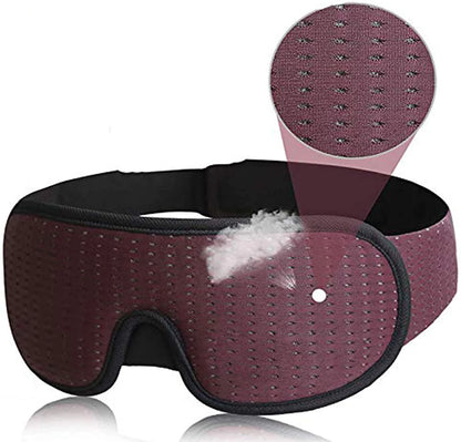3D Sleep Eye Mask – Soft Padded Blockout Blindfold for Comfortable Sleep