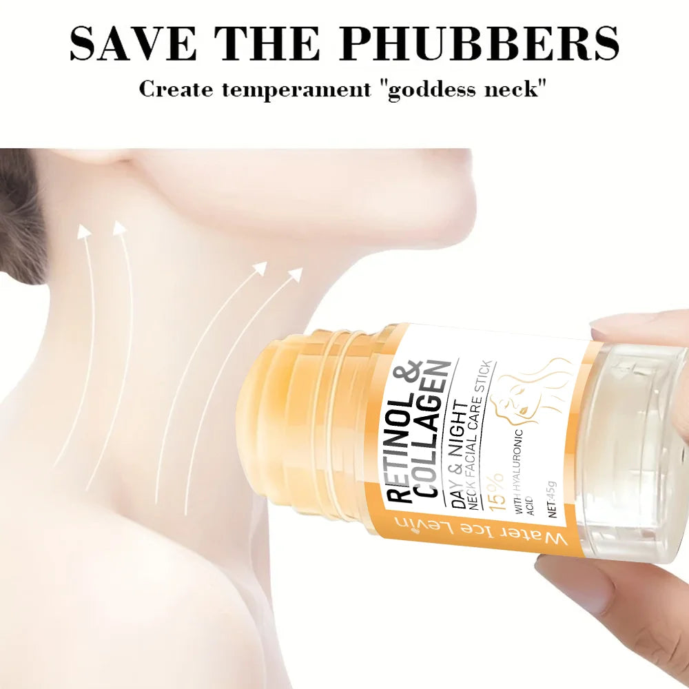 45g Retinol and Collagen Day and Night Neck Cream Facial Stick, Hydrating, Moisturizing, Non-Greasy, Easy to Absorb, Mild and Non-Irritating, Deep Absorption!