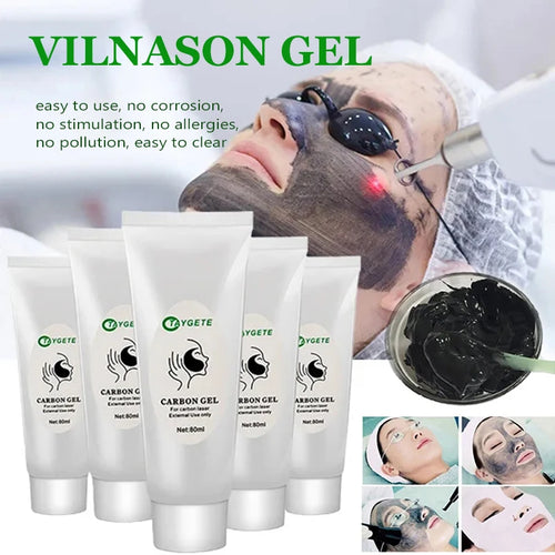 2/5pcs Black Gel Face Mask – Laser Peeling, Whitening & Skin Rejuvenation