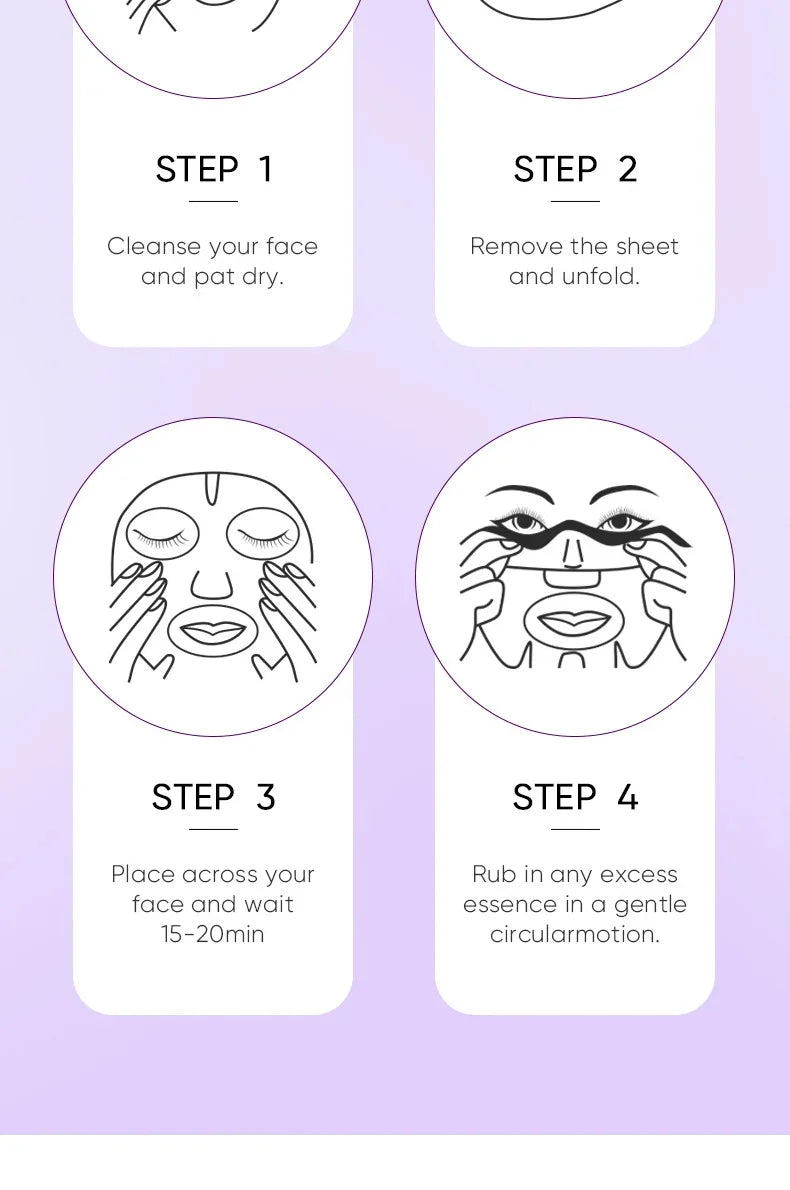 Collagen Anti-Wrinkle Facial Mask – Firming, Moisturizing & Brightening Skincare