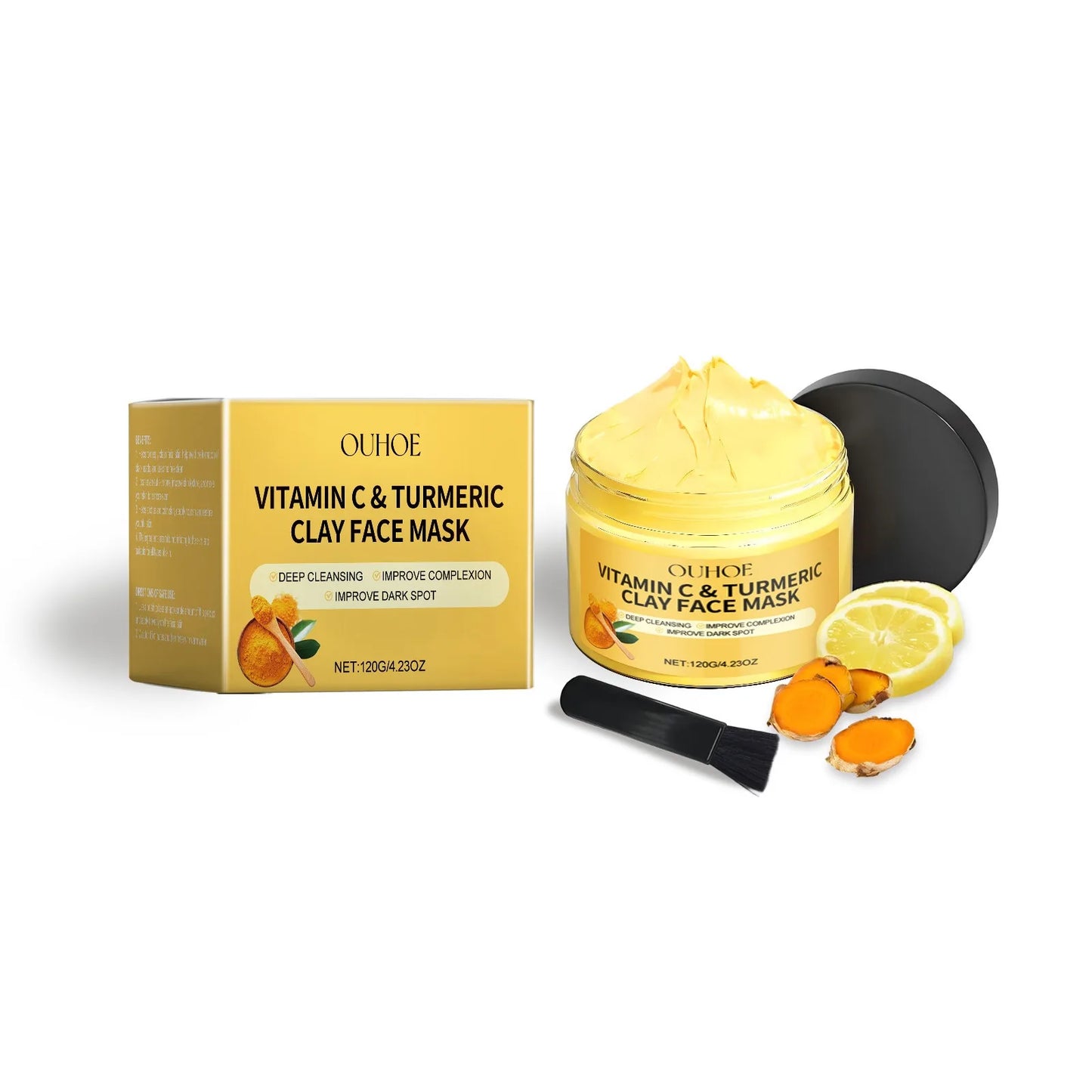 Vitamin C Turmeric Exfoliating Facial Mask – Deep Pore Cleansing & Brightening