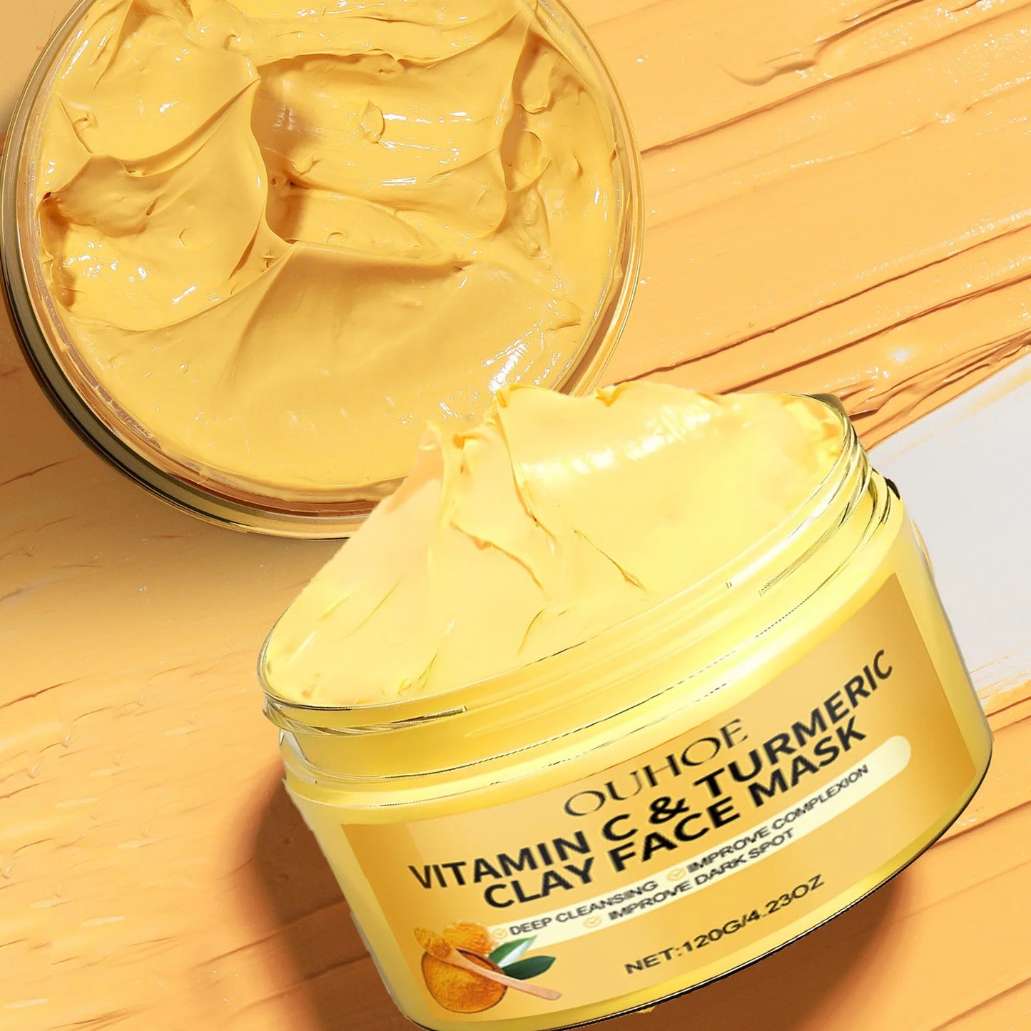 Vitamin C Turmeric Exfoliating Facial Mask – Deep Pore Cleansing & Brightening