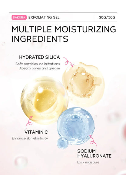 Sakura Exfoliating Peeling Gel Facial Scrub Moisturizing  Nourishing Repair Scrubs Face Cream Beauty Skin Care30g/50g