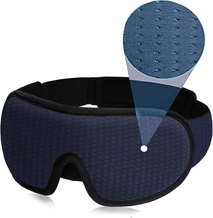 3D Sleep Eye Mask – Soft Padded Blockout Blindfold for Comfortable Sleep