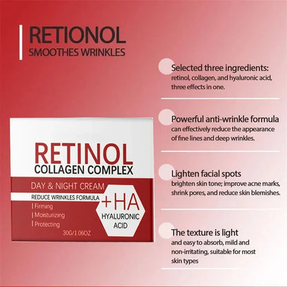 Face & Body Whitening Cream – Retinol, Collagen & Hyaluronic Acid 3-in-1