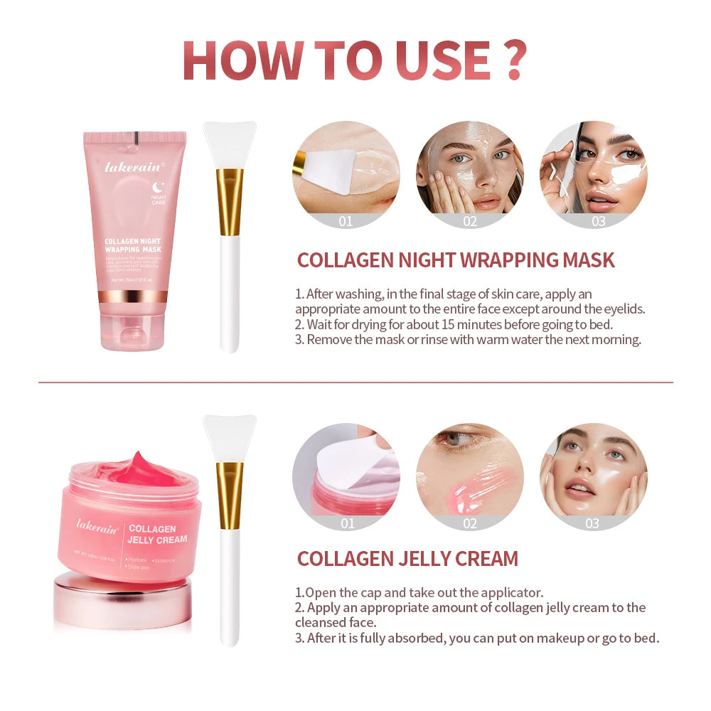 Hydrolyzed Collagen Overnight Peel-Off Facial Mask – Firming & Moisturizing Skincare