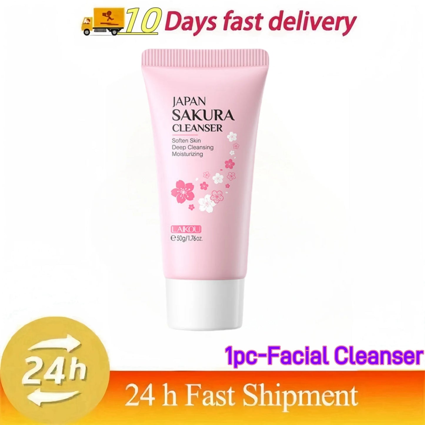 50ml Sakura Gentle Cleanser Face Remove Deep Blackheads Cleanse Exfoliate Moisturizing Skin Brightening Face Cleanser Skin Care