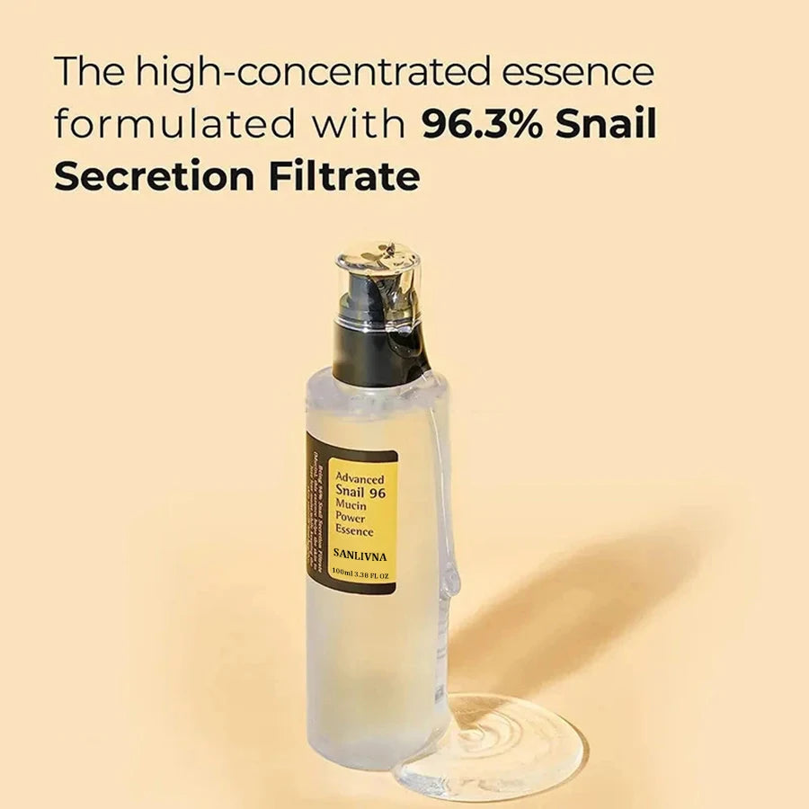 Snail Mucin 96% Korean Facial Essence – Anti-Aging, Brightening & Fine Line Repair