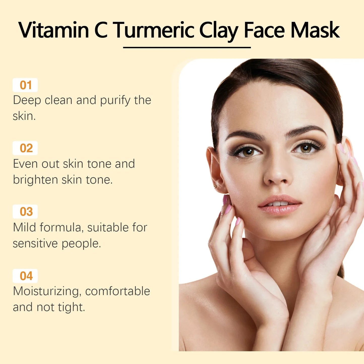 Vitamin C Turmeric Exfoliating Facial Mask – Deep Pore Cleansing & Brightening