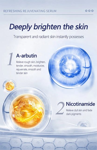 30pcs Arbutin & Niacinamide Whitening Face Serum – Dark Spot Removal & Pore Minimizer