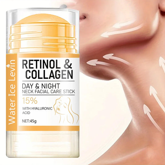 45g Retinol and Collagen Day and Night Neck Cream Facial Stick, Hydrating, Moisturizing, Non-Greasy, Easy to Absorb, Mild and Non-Irritating, Deep Absorption!