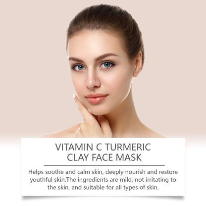 Vitamin C Turmeric Exfoliating Facial Mask – Deep Pore Cleansing & Brightening
