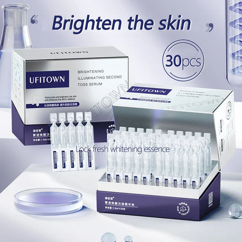 30pcs Arbutin & Niacinamide Whitening Face Serum – Dark Spot Removal & Pore Minimizer