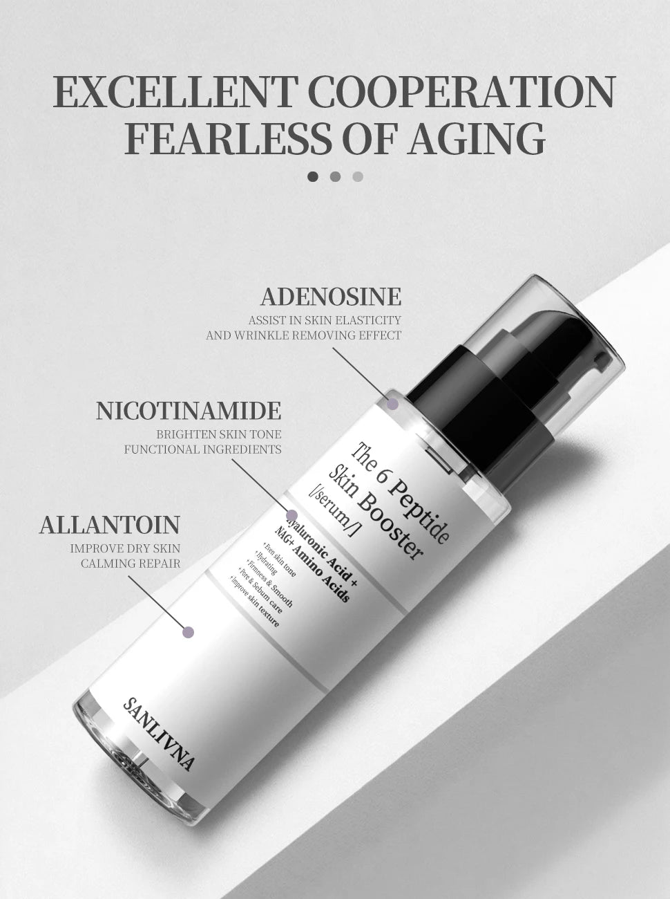 6-Peptide Facial Essence Set – Collagen Boost, Brightening & Moisturizing Skincare