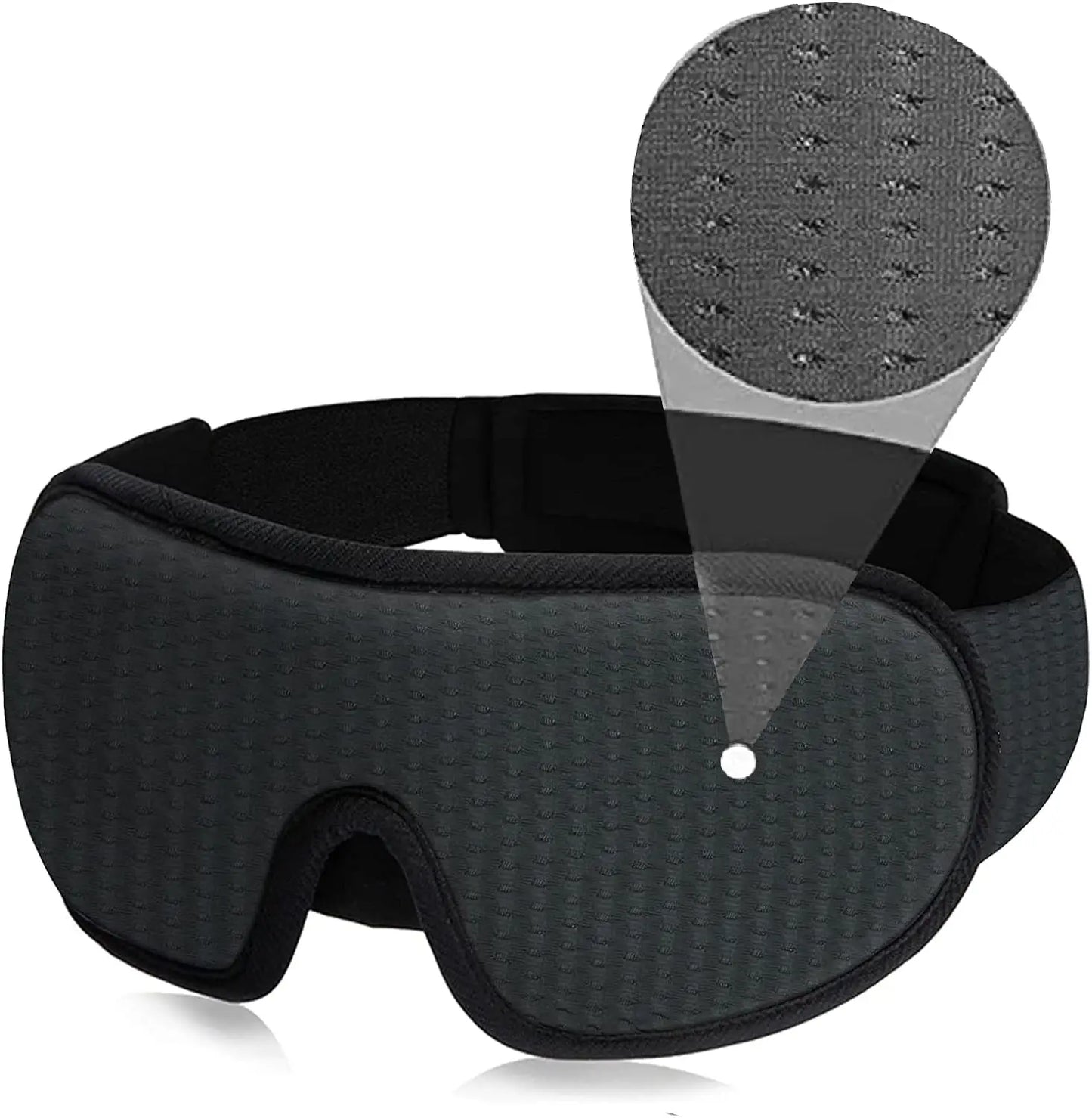 3D Sleep Eye Mask – Soft Padded Blockout Blindfold for Comfortable Sleep