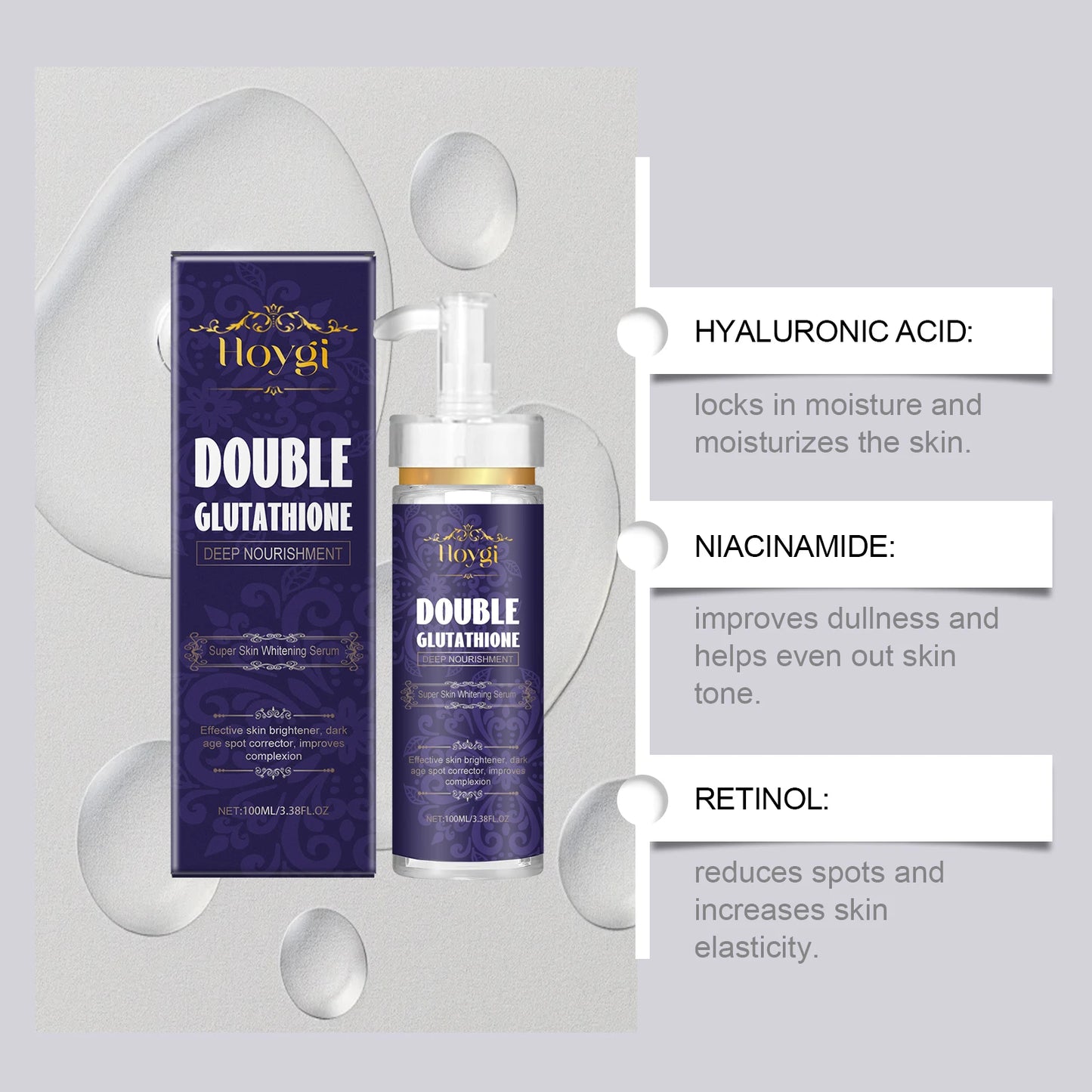 Double Glutathione Brightening Serum – Dark Spot Lightening & Skin Radiance