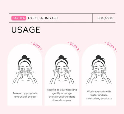 Sakura Exfoliating Peeling Gel Facial Scrub Moisturizing  Nourishing Repair Scrubs Face Cream Beauty Skin Care30g/50g