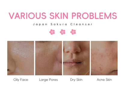 50ml Sakura Gentle Cleanser Face Remove Deep Blackheads Cleanse Exfoliate Moisturizing Skin Brightening Face Cleanser Skin Care