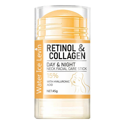 45g Retinol and Collagen Day and Night Neck Cream Facial Stick, Hydrating, Moisturizing, Non-Greasy, Easy to Absorb, Mild and Non-Irritating, Deep Absorption!