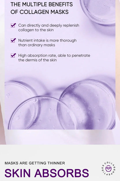 Collagen Anti-Wrinkle Facial Mask – Firming, Moisturizing & Brightening Skincare