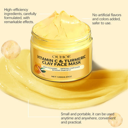 Vitamin C Turmeric Exfoliating Facial Mask – Deep Pore Cleansing & Brightening