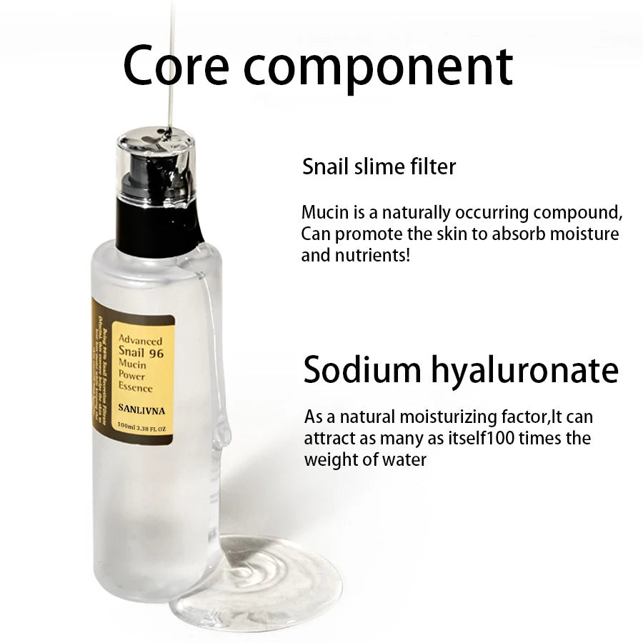 Snail Mucin 96% Korean Facial Essence – Anti-Aging, Brightening & Fine Line Repair