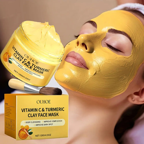 Vitamin C Turmeric Exfoliating Facial Mask – Deep Pore Cleansing & Brightening