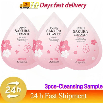 50ml Sakura Gentle Cleanser Face Remove Deep Blackheads Cleanse Exfoliate Moisturizing Skin Brightening Face Cleanser Skin Care