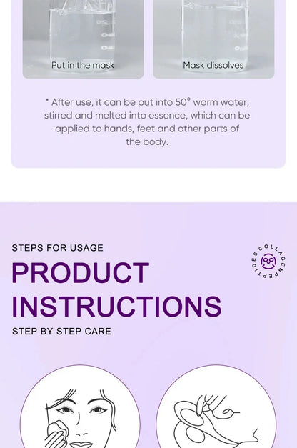 Collagen Anti-Wrinkle Facial Mask – Firming, Moisturizing & Brightening Skincare