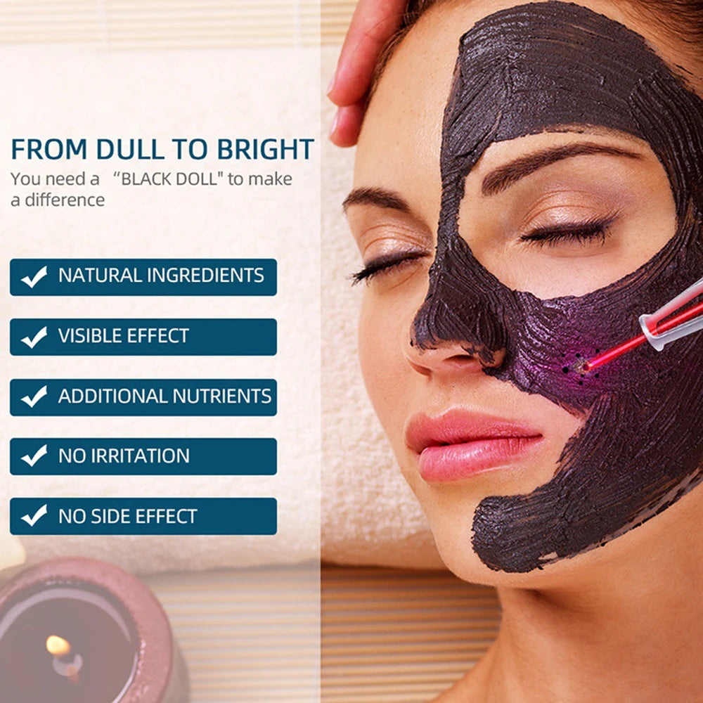 2/5pcs Black Gel Face Mask – Laser Peeling, Whitening & Skin Rejuvenation