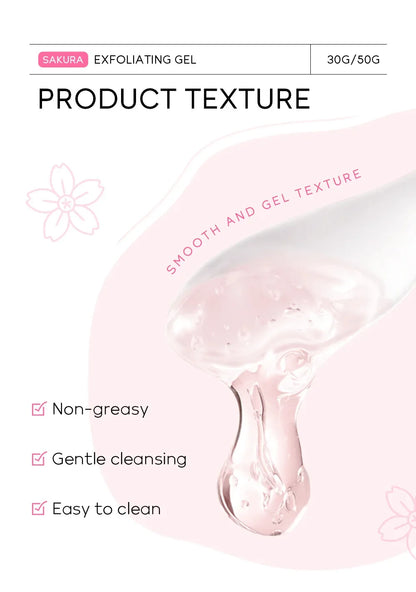 Sakura Exfoliating Peeling Gel Facial Scrub Moisturizing  Nourishing Repair Scrubs Face Cream Beauty Skin Care30g/50g