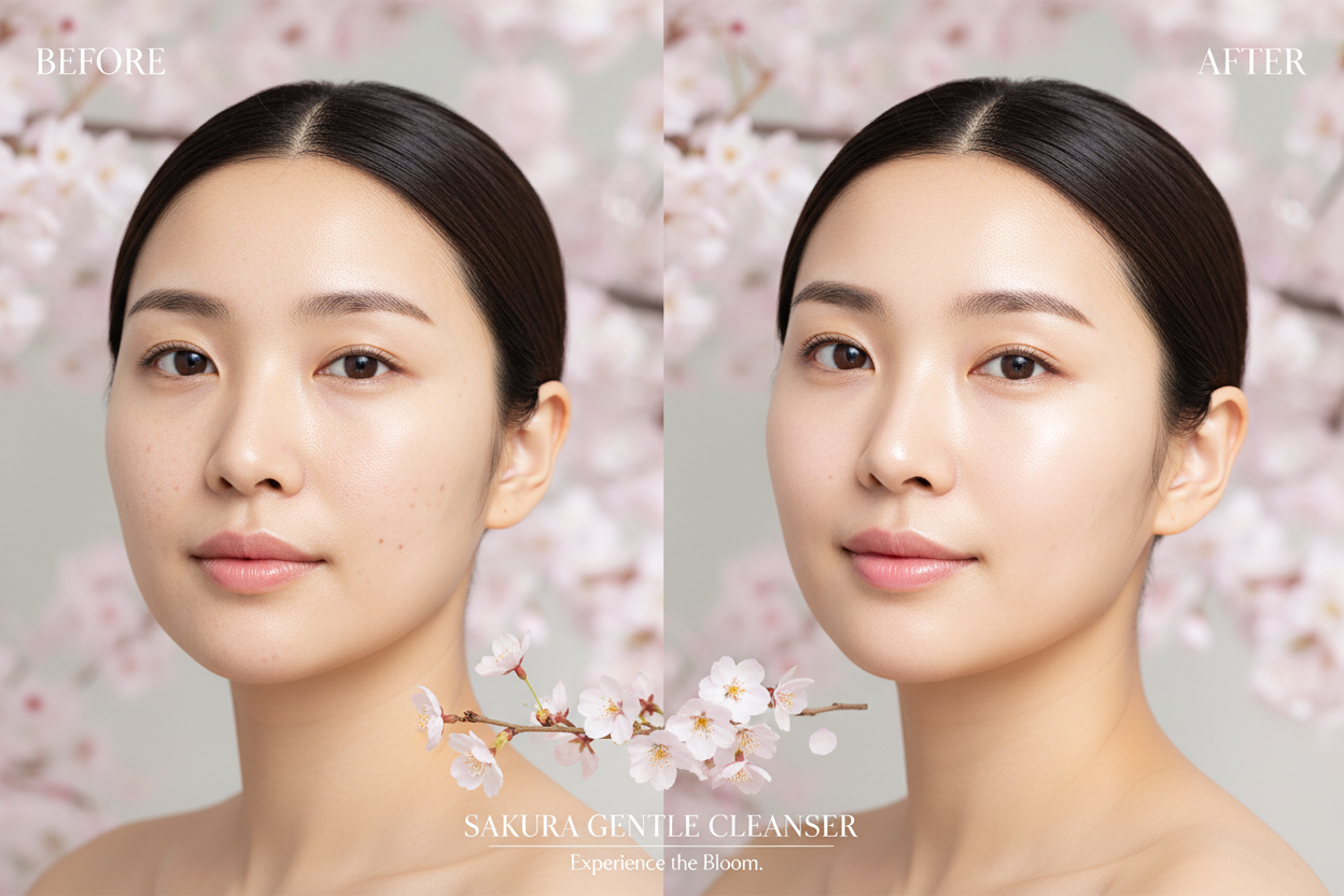 Sakura Cleanser Before After